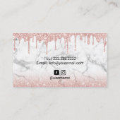 Lashes Makeup Artist Roos Gold Drift White marble Visitekaartje (Achterkant)