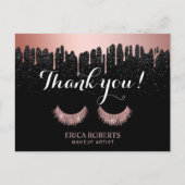 Lashes Makeup Artist Roos Gold Driving Hartelijk d Briefkaart (Voorkant)