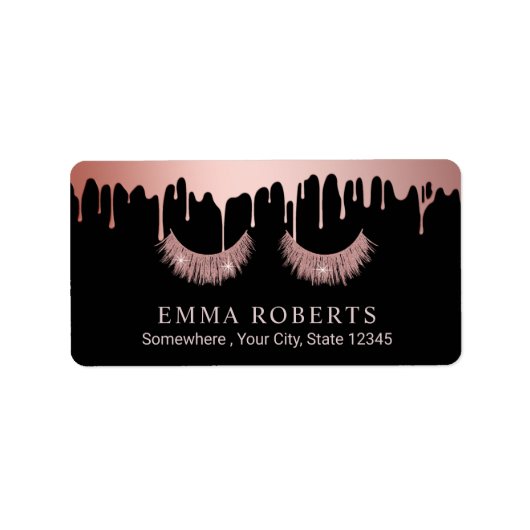 Lashes Makeup Artist Roos Gold Driving Salon Etiket (Voorkant)