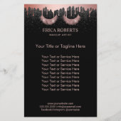 Lashes Makeup Artist Roos Gold Driving Salon Flyer (Voorkant)