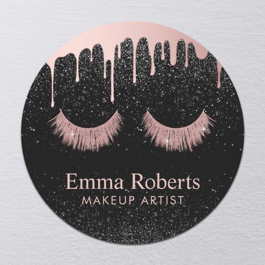 Lashes Makeup Artist Roos Gold Driving Salon Ronde Sticker