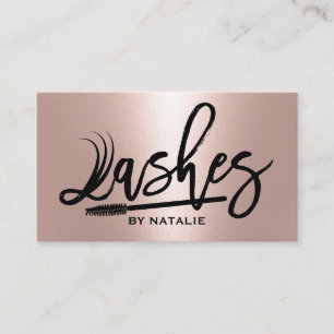 Lashes Makeup Artist Roos Gold Eyelash Typografie Visitekaartje