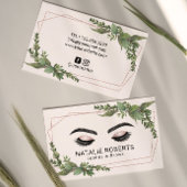 Lashes Makeup Artist Roos Gold Geometric Greenery Visitekaartje
