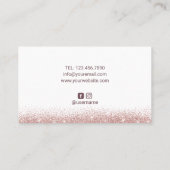 Lashes Makeup Artist Roos Gold Glitter Visitekaartje (Achterkant)