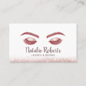 Lashes Makeup Artist Roos Gold Glitter Visitekaartje (Voorkant)
