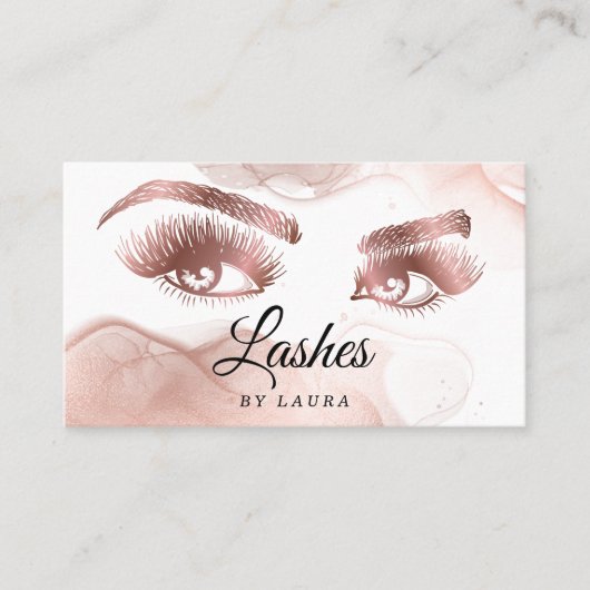 Lashes Makeup Artist Roos Gold Mascara Brows Busin Visitekaartje (Voorkant)