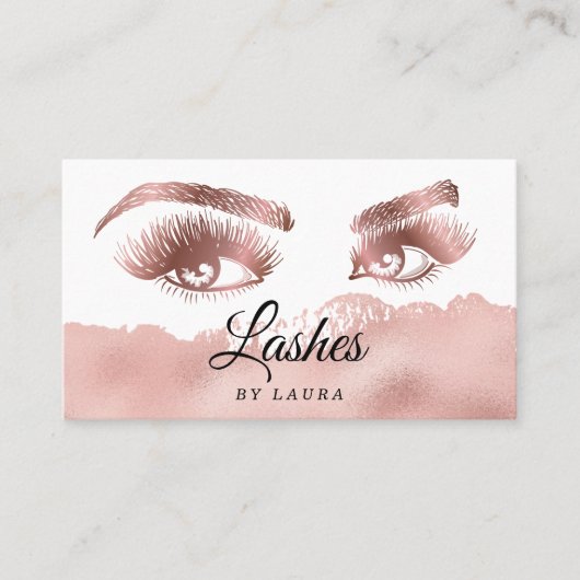 Lashes Makeup Artist Roos Gold Mascara Brows Visitekaartje (Voorkant)