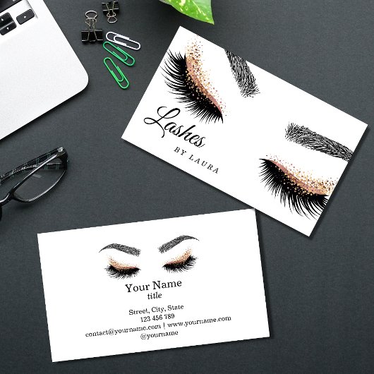 Lashes Makeup Artist Roos Gold Mascara Brows Visitekaartje