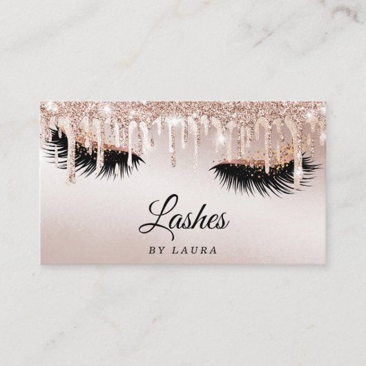 Lashes Makeup Artist Roos Gold Mascara Brows Visitekaartje (Voorkant)