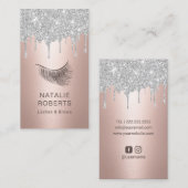 Lashes Makeup Artist Roos Gold Silver Drivers Visitekaartje (Voorkant / Achterkant)