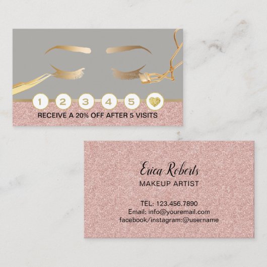 Lashes Makeup Artist Roos Gold & Silver Loyalty (Voorkant / Achterkant)