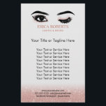 Lashes Makeup Artist Roos Gold Wink Eye Beauty Flyer<br><div class="desc">Lashes & Brows Makeup Artist Wink Eye Roos Gold Beauty Salon Brochures.</div>
