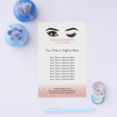 Lashes Makeup Artist Roos Gold Wink Eye Beauty Flyer (Enkel)