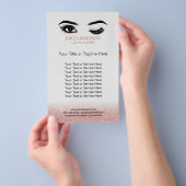 Lashes Makeup Artist Roos Gold Wink Eye Beauty Flyer (Hand)