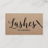 Lashes Makeup Artist Rustic Eyelash Extensions Visitekaartje (Voorkant)