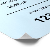 Lashes Makeup Artist Salon opent uren Mint Blauw Poster (Hoek)