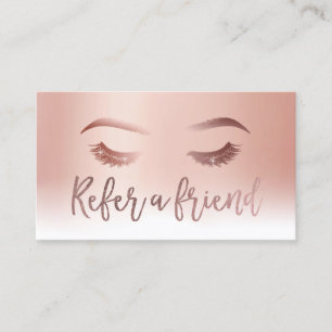Lashes Makeup Artist Salon Roos Gold Pastel Aanbevelingskaartje