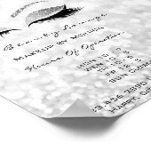 Lashes Makeup Artist Silver Beauty Salon Glitter Poster (Hoek)