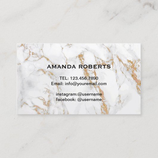 Lashes Makeup Artist Trendy Marble Loyalty Punch (Achterkant)