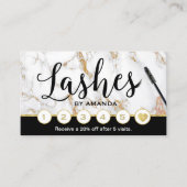 Lashes Makeup Artist Trendy Marble Loyalty Punch (Voorkant)