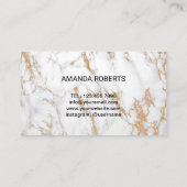 Lashes Makeup Artist Trendy White Marble Visitekaartje (Achterkant)