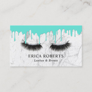 Lashes Makeup Artist Turquoise Drift Marble Klantenkaartje