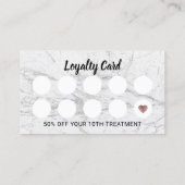 Lashes Makeup Artist Turquoise Drift Marble Klantenkaartje (Achterkant)