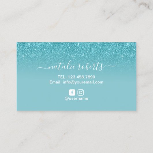 Lashes Makeup Artist Turquoise Ombre Loyalty Punch (Achterkant)