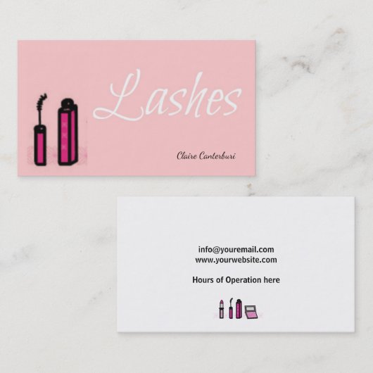 Lashes Makeup Artist Visitekaartje (Voorkant / Achterkant)