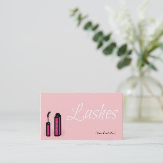Lashes Makeup Artist Visitekaartje (Staand voorkant)