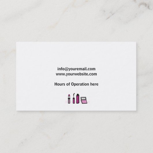 Lashes Makeup Artist Visitekaartje (Achterkant)