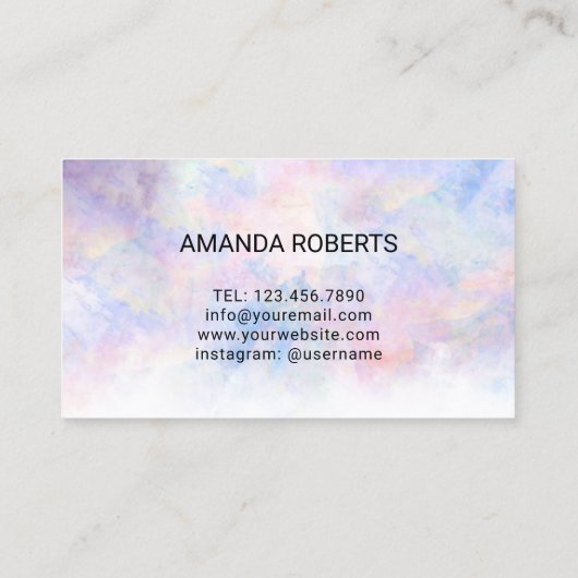 Lashes Makeup Artist Waterverf Lash Extension Visitekaartje (Achterkant)