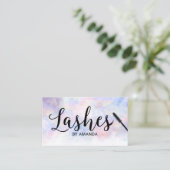Lashes Makeup Artist Waterverf Lash Extension Visitekaartje (Staand voorkant)