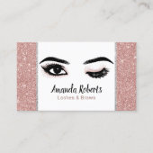 Lashes Makeup Artist Wink Eye Beauty Roos Gold Visitekaartje (Voorkant)