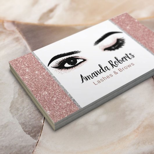 Lashes Makeup Artist Wink Eye Beauty Roos Gold Visitekaartje