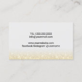 Lashes Makeup Artist Wink Eye Elegant Gold Glitter Visitekaartje (Achterkant)