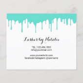 Lashes Makeup artistieke moderne Blauwgroen schijv Flyer (Achterkant)