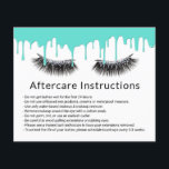 Lashes Makeup artistieke moderne Blauwgroen schijv Flyer<br><div class="desc">Lashes Makeup Artist Moderne Blauwgroen Drips Nazorginstructies.</div>