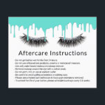 Lashes Makeup artistieke moderne Blauwgroen schijv Flyer<br><div class="desc">Lashes Makeup Artist Moderne Blauwgroen Drips Nazorginstructies.</div>