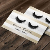 Lashes Makeup artistieke moderne gouden en zilvers Visitekaartje