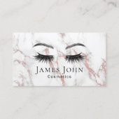 Lashes Makeup Closed Eyes Salon Roos Gold Marble Visitekaartje (Voorkant)