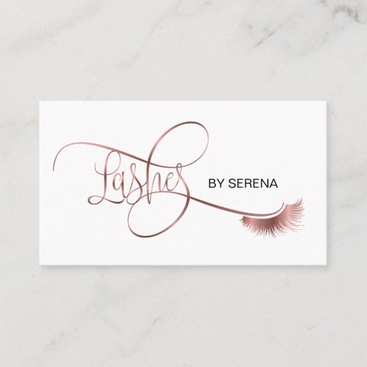 Lashes Makeup Girl Lash Extension QR Code Beauty Visitekaartje (Voorkant)