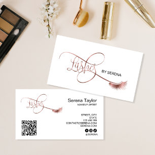 Lashes Makeup Girl Lash Extension QR Code Beauty Visitekaartje
