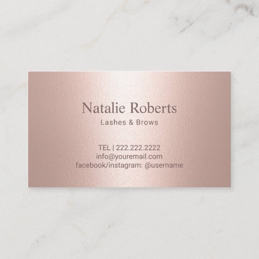 Lashes Makeup Hair Salon Roos Gold Drives Loyalty (Achterkant)