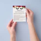 Lashes Makeup kunstenaar Floral Aftercare Instruct Flyer (Hand)
