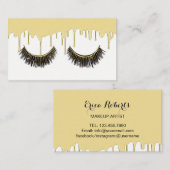 Lashes Makeup kunstenaar Modern Gold Driving Visitekaartje (Voorkant / Achterkant)