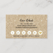 Lashes Makeup kunstenaar Modern Gold Eyelash Loyal Klantenkaartje (Achterkant)