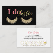 Lashes Makeup kunstenaar Modern Gold Eyelash Loyal Klantenkaartje (Voorkant / Achterkant)