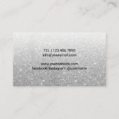 Lashes Makeup kunstenaar Modern Silver Glitter Visitekaartje (Achterkant)