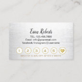 Lashes Makeup kunstenaar Modern Silver Salon Loyal Klantenkaartje (Achterkant)